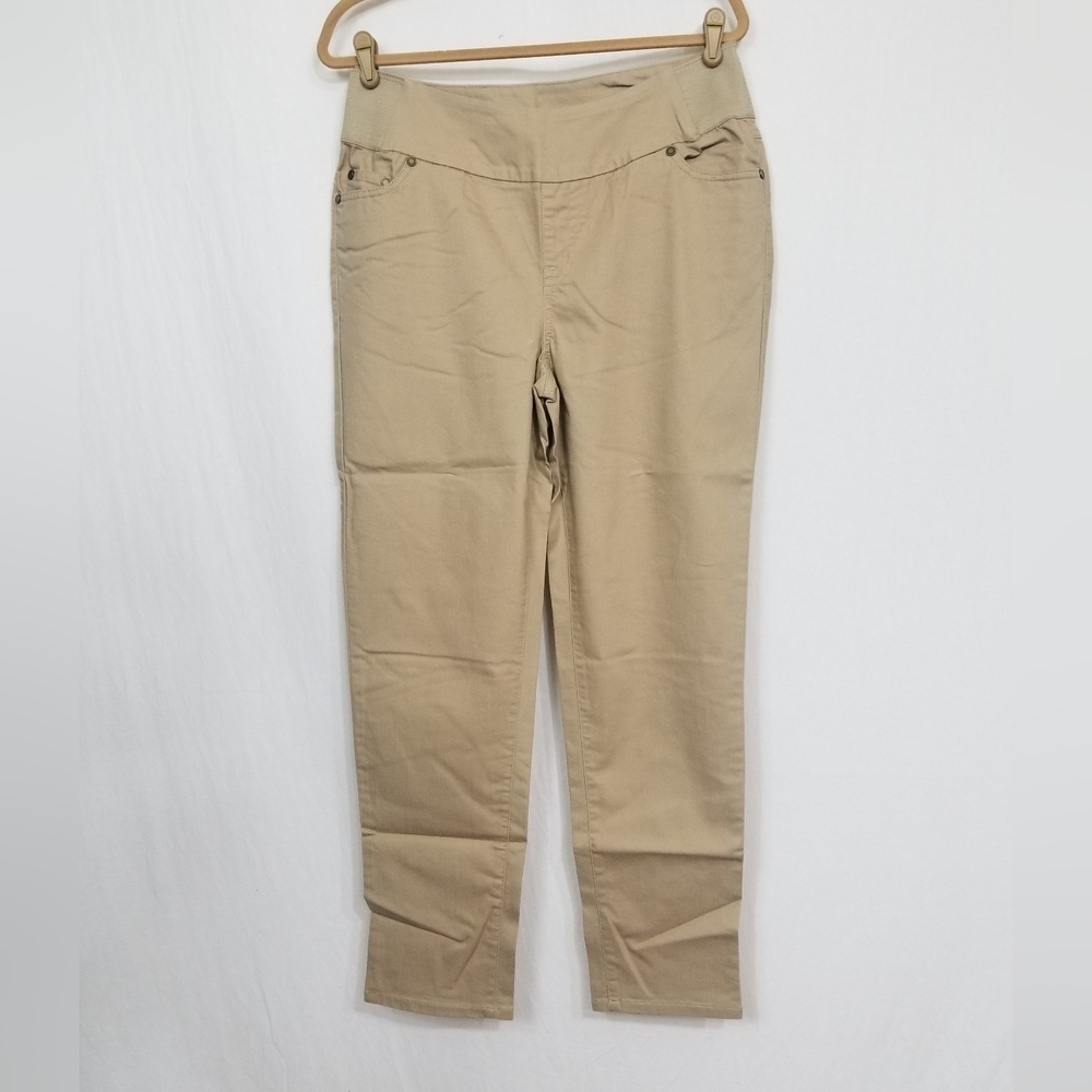 Woman Within pull on Khaki cropped pants